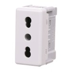 Priza schuko simpla Gewiss Top System, modulara, IP20, alba