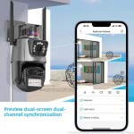 Camera de supraveghere Dubla 4G, Carela SIM, 6MP, PTZ, CCTV, zoom 10x, Gri - imagine 3