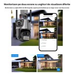 Camera de supraveghere dubla WIFI ABQ® Pro, 8MP - imagine 5