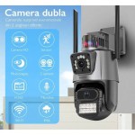 Camera supraveghere Cartela 4G/WIFI, Dubla 360° 6MP - imagine 4