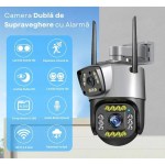 Camera supraveghere Cartela 4G/WIFI, Dubla 360° 6MP - imagine 5