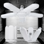 Lampa pliabila 5 brate LED, Bec 50 W, Soclu E27, Alb - imagine 3