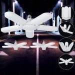 Lampa pliabila 5 brate LED, Bec 50 W, Soclu E27, Alb - imagine 2