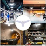Lampa pliabila LED Tip ventilator, Bec 45 w, Soclu E27, Alb - imagine 5