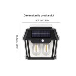Lampa solara tip felinar 28W Smartix cu 2 Becuri - imagine 2