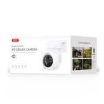 Camera Video de supraveghere, exterior, cu Panou Solar, 300W, 7800mAh, NightVision, InfraRed, WiFi, Black Light, Alb - imagine 3